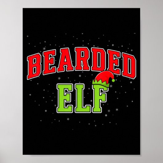 Bearded Elf Christmas Family Matching Group Xmas  Poster (Voorkant)