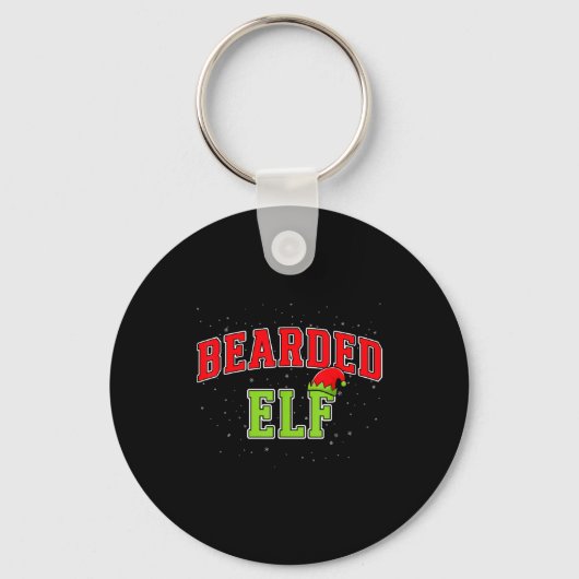 Bearded Elf Christmas Family Matching Group Xmas  Sleutelhanger (Voorkant)