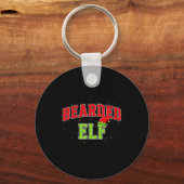 Bearded Elf Christmas Family Matching Group Xmas  Sleutelhanger (Voorkant)