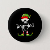 Bearded Elf Group Christmas Funny Pajama Party  Ronde Button 5,7 Cm (Voorkant)