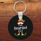 Bearded Elf Group Christmas Funny Pajama Party Sleutelhanger (Voorkant)