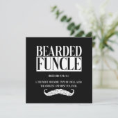 Bearded Funcle Uncle Nephew Niece Godfather Gift Kaart (Staand voorkant)