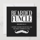 Bearded Funcle Uncle Nephew Niece Godfather Gift Kaart (Voorkant)