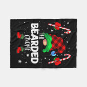 Bearded Gnome Red Buffalo Plaid Matching Family Ch Fleece Deken (Voorkant (Horizontaal))