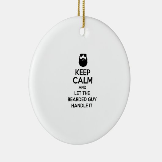 Bearded Guy Keramisch Ornament (Rechts)