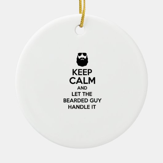 Bearded Guy Keramisch Ornament (Voorkant)