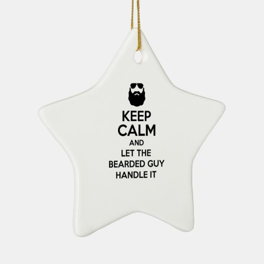 Bearded Guy Keramisch Ornament (Rechts)