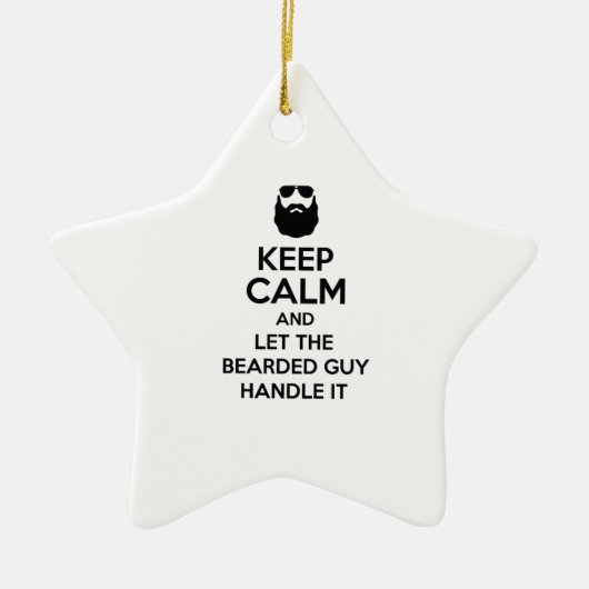 Bearded Guy Keramisch Ornament (Voorkant)