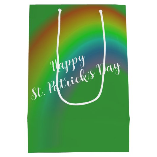 Bearded Iers Man met vierbladige klavers Medium Cadeauzakje (Achterkant)