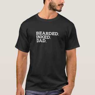 Bearded Inked Dad Funny Cool Jokes Vaderdag Ik T-shirt