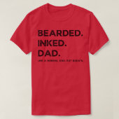 Bearded inked dad grappige definitie 1 t-shirt (Design voorkant)