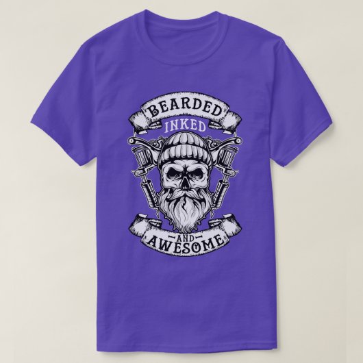 Bearded Inked En Geweldige Badass Pa 2 T-shirt (Design voorkant)