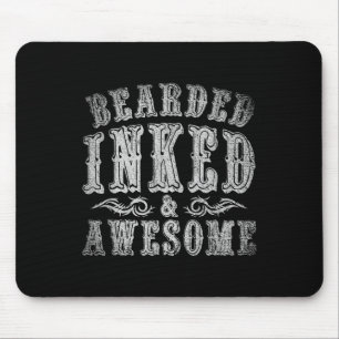 Bearded Inked en Geweldige Tattooer Gift Tat Muismat