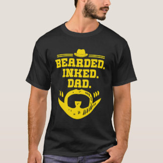 Bearded Inked Papa Tattoo Lover Baard Lover Tattoo T-shirt