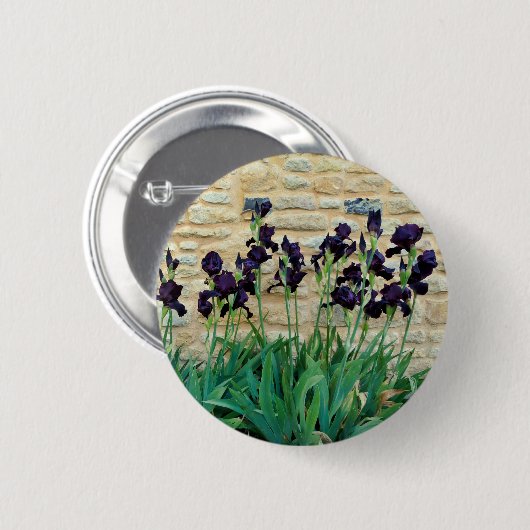 Bearded Iris Badge Ronde Button 5,7 Cm (Voorkant /achterkant)