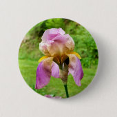 Bearded Iris Badge Ronde Button 5,7 Cm (Voorkant)