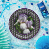 Bearded Iris Bloemen Gepersonaliseerde Partij Papieren Bordje (Feest)