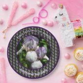 Bearded Iris Bloemen Gepersonaliseerde Partij Papieren Bordje (Feest)