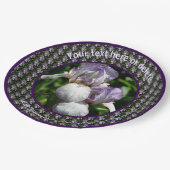 Bearded Iris Bloemen Gepersonaliseerde Partij Papieren Bordje (Gekanteld)