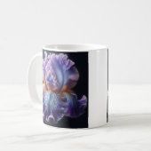 Bearded Iris Floral Paarse en Blauw Koffiemok (Voorkant links)