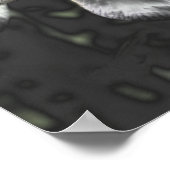 Bearded Iris Flower Pair Metallic Abstracte kunst Poster (Hoek)