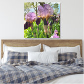 Bearded Iris Flowers Canvas Afdruk (Insitu (Slaapkamer))