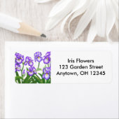 Bearded Iris Flowers Label (Insitu)