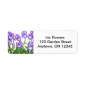Bearded Iris Flowers Label (Voorkant)