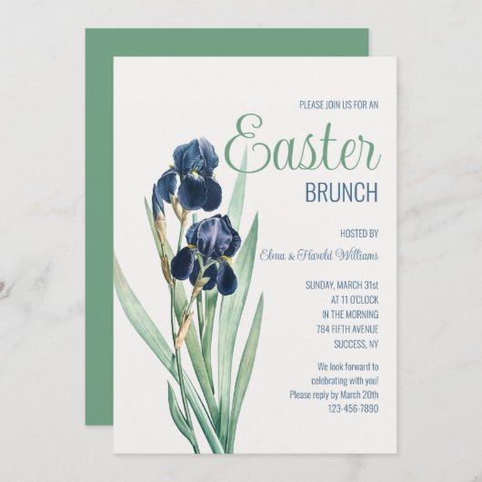 Bearded Iris Kaart (Voorkant / Achterkant)