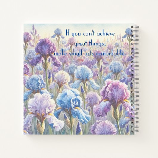 Bearded Iris & Quote Notitieboek (Achterkant)