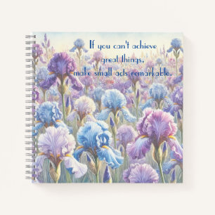 Bearded Iris & Quote Notitieboek