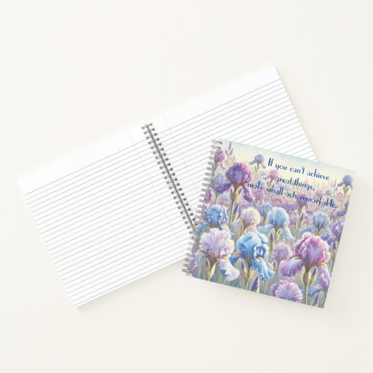 Bearded Iris & Quote Notitieboek (Binnen)