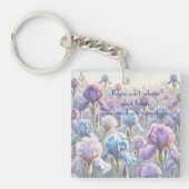 Bearded Iris & Quote Sleutelhanger (Voorkant)