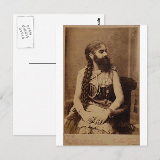 Bearded Lady Briefkaart (Voorkant / Achterkant)