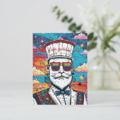 Bearded Man Mode Portret Briefkaart (Staand voorkant)