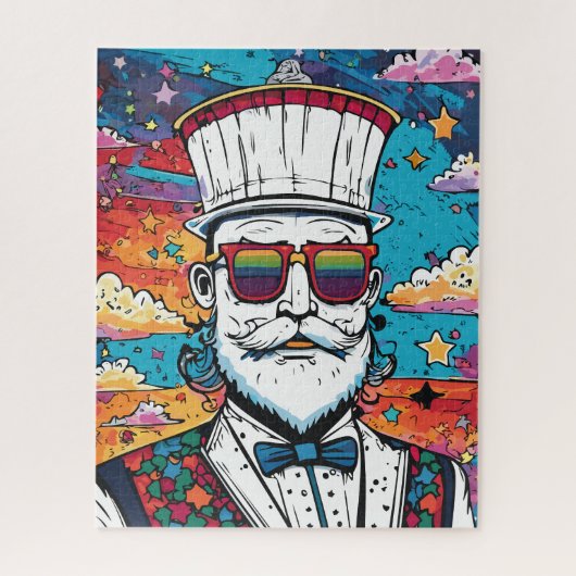 Bearded Man Mode Portret Legpuzzel (Verticaal)