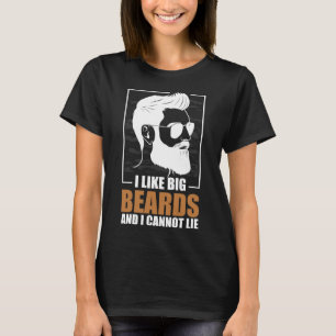 Bearded Mannen Ik hou van grote baarden en ik kan  T-shirt
