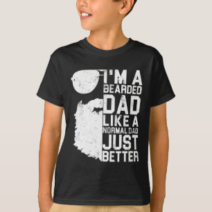 Bearded Papa Grappige Baard Humor Vaderdag Gift ID T-shirt