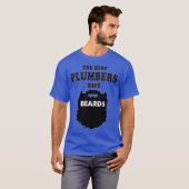 bearded Plumber men beards plumbing birthday T-shirt (Voorkant volledig)