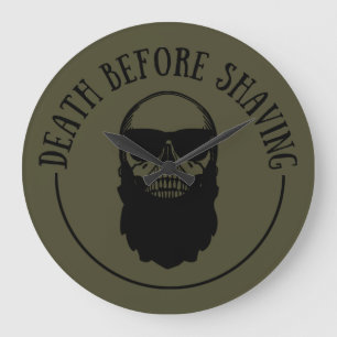 Bearded quotes grappige baard gezegden geschenken grote klok