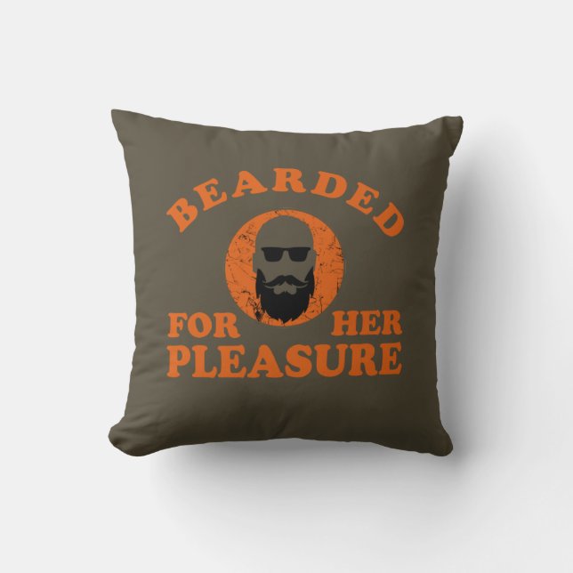 Bearded quotes grappige baard gezegden geschenken kussen (Voorkant)