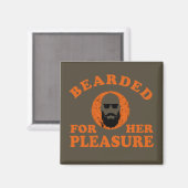 Bearded quotes grappige baard gezegden geschenken magneet (Voorkant / Achterkant)
