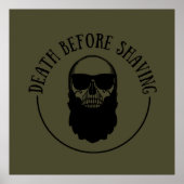 Bearded quotes grappige baard gezegden geschenken poster (Voorkant)