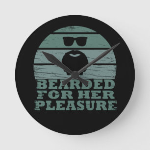 Bearded quotes grappige baard gezegden geschenken ronde klok