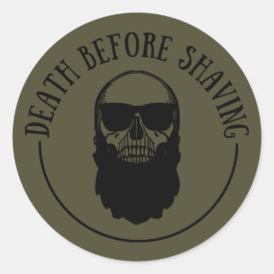 Bearded quotes grappige baard gezegden geschenken ronde sticker