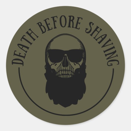 Bearded quotes grappige baard gezegden geschenken ronde sticker (Voorkant)