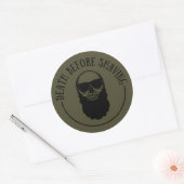 Bearded quotes grappige baard gezegden geschenken ronde sticker (Envelop)