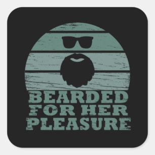 Bearded quotes grappige baard gezegden geschenken vierkante sticker