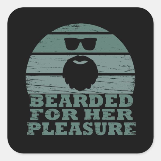Bearded quotes grappige baard gezegden geschenken vierkante sticker (Voorkant)