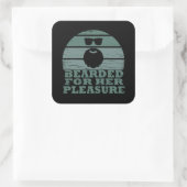 Bearded quotes grappige baard gezegden geschenken vierkante sticker (Tas)